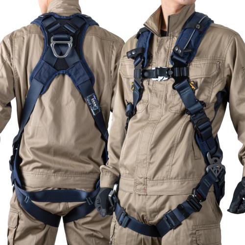 [藤井電工] 新規格 フルハーネス ZEROG HARNESS ゼロGハーネス [ハーネス本体のみ] V型 背当てパッド付..