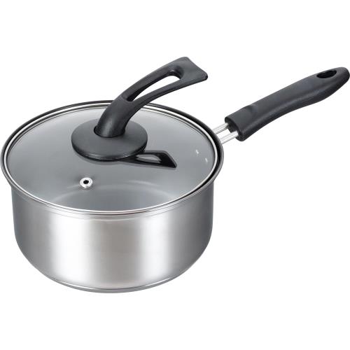 和平フレイズ ふっ素樹脂加工 ステンレス 片手鍋 18cm ふっ素樹脂加工 PFOAフリー IH・ガス ステンスタ..