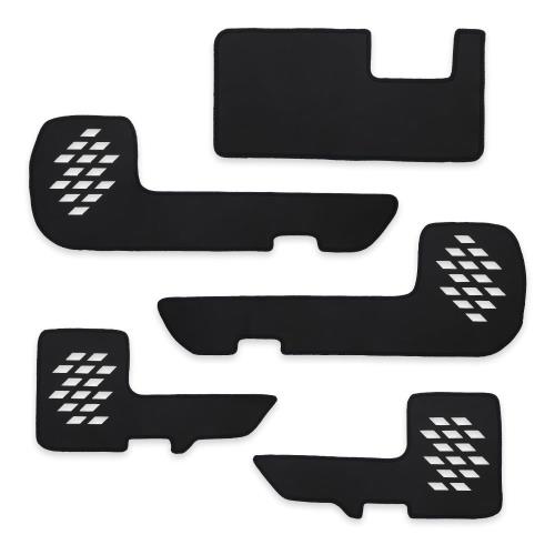 YOURS(ユアーズ), 250系ランドクルーザー 専用 キックガード2点セット[レザー調/ブルー]ドアトリム 前後セット グローブボックス ランクル スピーカー 傷防止 汚れ防止 デザイン日本製 保護 y607-031leatherblue [5] S