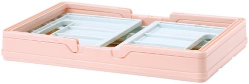 スケーター(Skater) 折りたたみ 収納ボックス おもちゃ箱 ハンドル付き 積み重ねバスケット サンリオ ふにゅまるデザイン 38x25x19.5cm BWOT13-A [2]