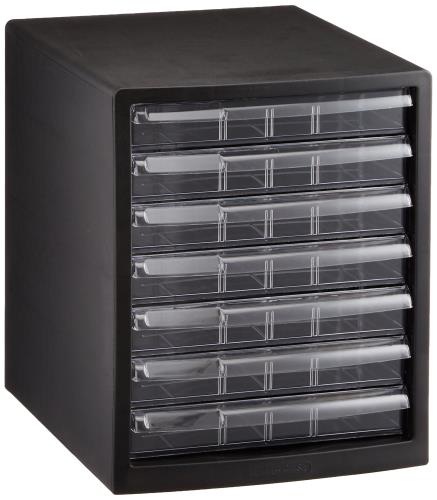 W278xD350xH345mm 2.8kg 本体/再生PP、引出/PS 中国 付属品:タイトルシール 引出内寸:浅引出/W233xD307xH38mm 仕切版対応の引出しで細かいアイテムの整理、収納に便利。A4フラットファイルも収納可能。分類に便利なタイトルシール付き。底面に本体すべり止め付き。 オプション仕切板:浅型引出し用(縦型1枚・横型2枚入)/AW-12S、浅型引出し用(縦型2枚・横型2枚入)/AW-22S