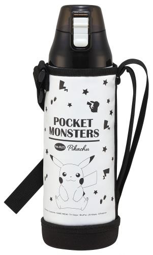 スケーター(Skater) カバー付き ロック付き ワンプッシュ 直飲み 水筒 990ml ステンレス 保冷 ポケットモンスター ポケモン ピカチュウ フェイス ダイレクト ボトル キッズ 子供 スポーツ KSDC10S-A