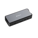 バーベイタム(Verbatim) バスパワー USB Type-Cハブ ドッキングステーション 15 in 1 HDMI×2 ディスプレイボード USB-A×4 USB-C×3 インサーネット SD Micro SD オーディオ 内蔵M.2 SSD用スロット 32173