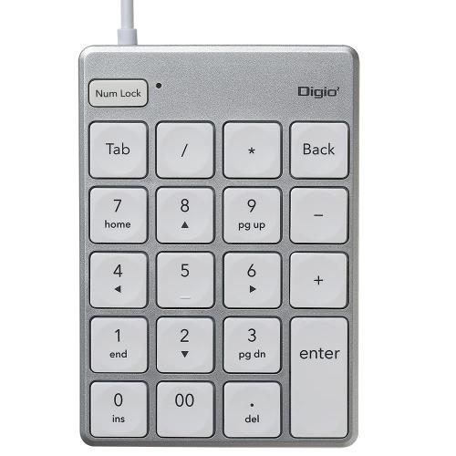 ナカバヤシ Digio2 USB 有線 薄型 テンキーボード シルバー...(2.0)