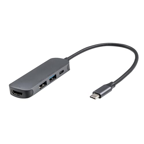 Digio2 PD対応 Type-C コンパクト ドッキングステーション グレー Z0160
