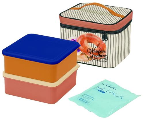 スケーター (skater) 行楽弁当箱 保冷バッグ付 保冷剤付 ベーカリー ベーグル 日本製 2240ml KCPC2