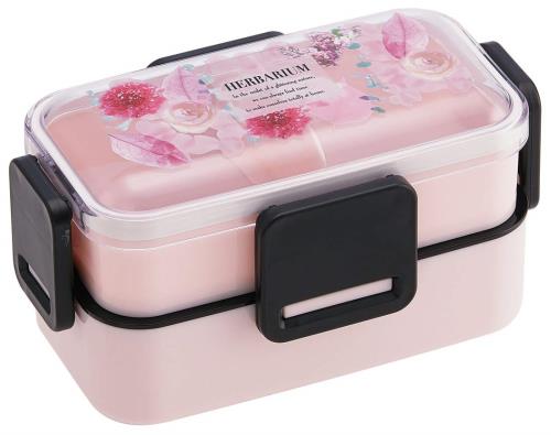 スケーター (skater) ふんわり盛れる 弁当箱 2段 ハーバリウム ピンク 600ml PFLW4