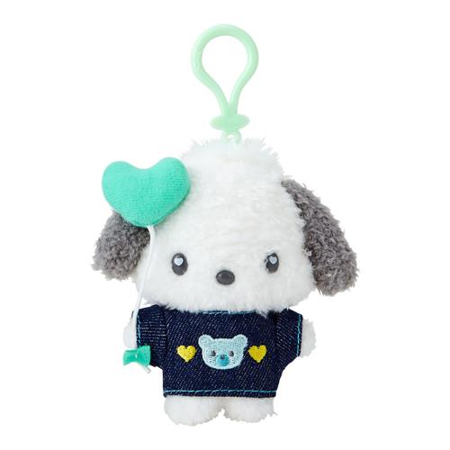 Character Wear - サンリオ(SANRIO) マスコットホルダー(デニムワッペン) ポチャッコ ぬいぐるみキーホルダー 182672