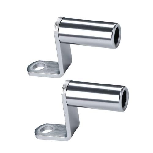 クランプバー バイク ハンドル バイク用 ハンドル用クランプバー クランプアダプター スマホホルダー ミラー アルミ製 ブラケット 自転車 汎用 拡張 簡単取付 錆止め ブラック 2個セット (シルバー)