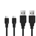 PS4 コントローラー 用 充電 ケーブル 1.8M micro USB 充電 データケーブル 2本セット 急速充電 高速データ転送 各種 Xbox One/P...