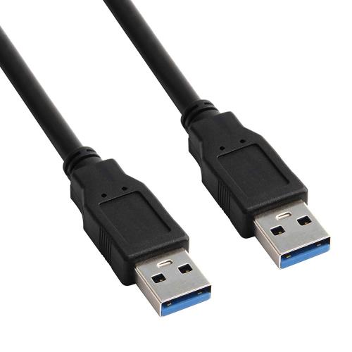 USB 3.0 ケーブル 長さ1m タイプA-タイプA USBケーブル オス-オス 金属コネクタ搭載 両面挿せる 延長ケーブル データライン ラジエーター/カメラなど用 (長さ1m)