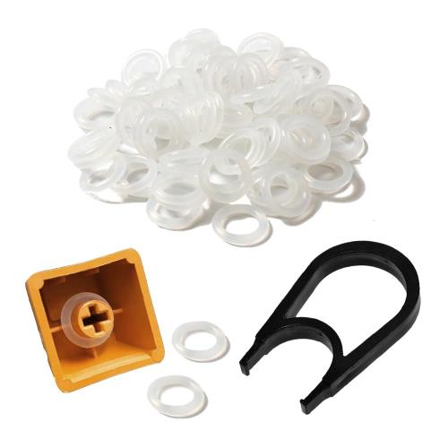 静音化リング 150PCS メカニカルキーボードに対応 O-Ring Oリング キーキャップ 引抜工具 メカニカル キーボード キースイッチ 引き抜き ツール (B)