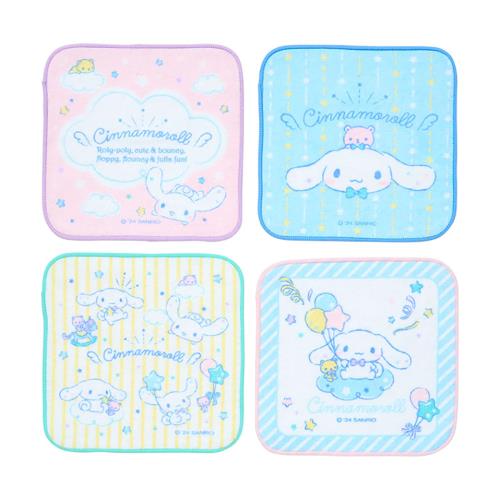 Rakuten - サンリオ(SANRIO) プチタオル4枚セット シナモロール 子供用 抗菌加工 名前スペース付き 249955