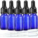 Teenitor 遮光瓶 10ml アロマ用遮光瓶 5本 スポイト付き遮光瓶 茶色遮光スポイト瓶 アロマ保存容器 ガラス製 茶色遮光瓶 アロマ瓶 精油瓶 精油小分け アロマオイル 小分け(4)