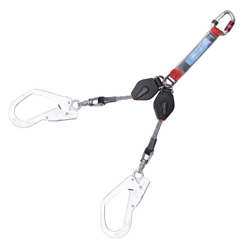 [藤井電工]新規格 フルハーネス用ランヤード コルトリトラ 巻取器 ロック機構付き 小型 軽量 ツインラ..