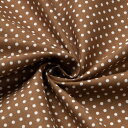 KIYOHARA ドット 水玉 2.5mm 生地 シーチング 約110cm巾×1mカット Col.BE ベージュ×ホワイト BF001-1