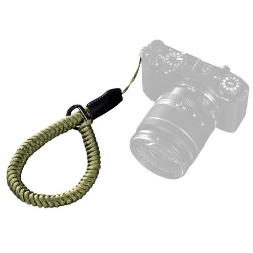 SmallRig カメラリストストラップ ユニバーサル編み込みカメラハンドストラップ DSLR用 ミラーレスカメラ対応の調節可能な安全ストラップ (グリーン) 5054