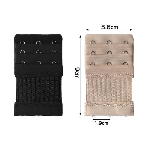 [YFFSFDC] ブラジャー延長ホック 3段3ホック ホック間隔1.9cm 4色組 ワイド 調整ホック ランジェリー アンダーサイズアップ ブラサイズ調整 ブラサイズアップ 妊娠 産後