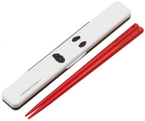 スケーター 箸 箸箱 セット 18cm 銀イオン Ag+ 抗菌 スヌーピーフェイス ピーナッツ 日本製 ABC3AG