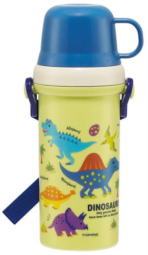 With Cup - スケーター(Skater) 子供用 水筒 480ml コップ付き ディズニー ディノサウルス ピクチャー 男の子 PSB5KD-A