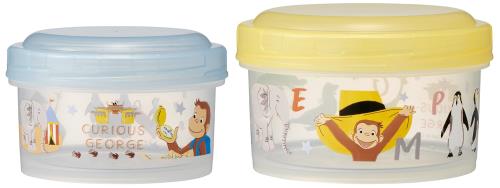 スケーター(Skater) 丸型 保存容器 2個セット S 230ml /M 400mlおさるのジョージ ZOO RFC2SAG