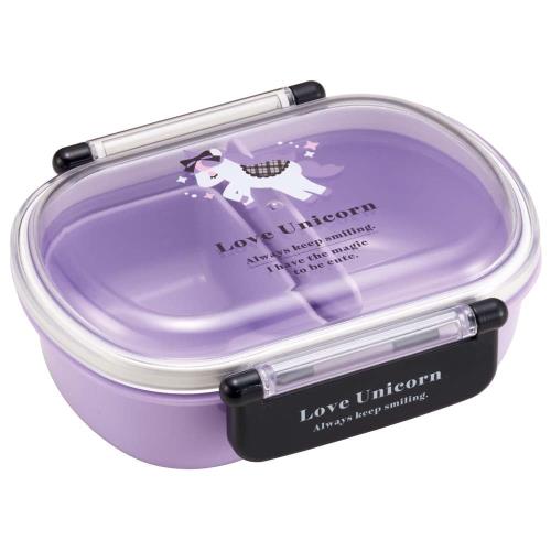 One Tier - スケーター(Skater) 子供用 お弁当箱 1段 360ml 中子付き(おかず容器)ふわっと盛れるドーム型 キッズランチ 抗菌加工 日本製 ラブユニコーン QAF2BAAG-A