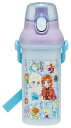 スケーター(Skater) 子供用 プラスチック 水筒 480ml ワンプッシュ開閉 抗菌 子供に優しい 軽量 抗菌加工 日本製 ディズニー アナと雪の女王×中川翔子 女の子 PSB5SANAG-A