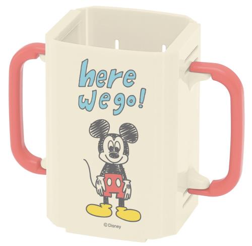 SKATER 折りたたみ 紙パック ドリンクホルダー ハンドル付 ミッキーマウス スケッチ DHP2