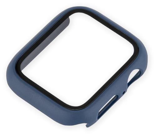 Apple Watch SE2 / SE/Series 6 / 5 / 4 用 ケース 44mm 高硬度 9H ガラス ネイビー