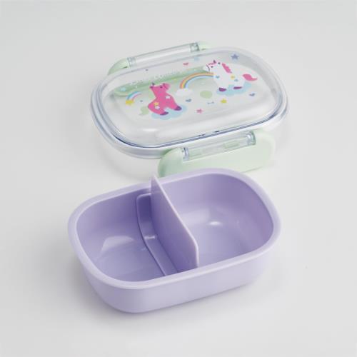 スケーター(Skater) 子供用 お弁当箱 小さめサイズ 1段 270ml ふわっと盛れるドーム型 キッズランチ 抗菌加工 日本製 リトルユニコーン 女の子 QAF1AG-A