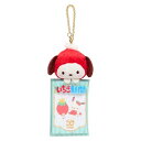 サンリオ(SANRIO) マスコット付きクリアケース(いちご新聞50周年) ポチャッコ PVC・ポリエステル・スチール 透明 収納 小物入れ 290548