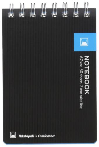 ナカバヤシ×Camscanner Wリングノート A7 ロジカルA罫 スマホ対応 NW-A707FA