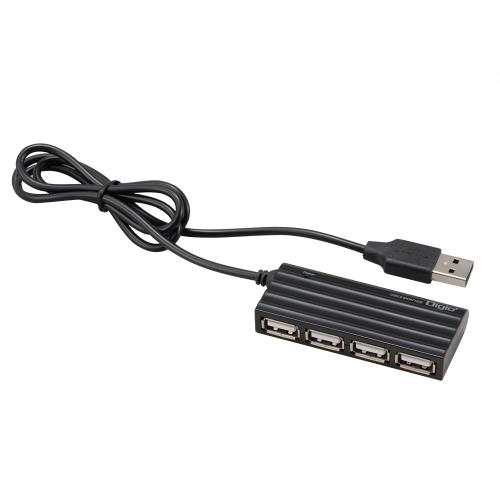 乐天商城 - ナカバヤシ(Nakabayashi) Digio2 USBハブ USB2.0 4ポート80cm ブラック