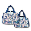 畑山商事 サンリオ 和柄日和シリーズ 巾着付きトートバッグ ネイビー 約H17×W26×D13cm 33202944