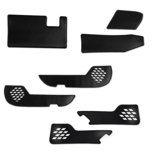 楽天FIDELAYOURS（ユアーズ）, クラウンスポーツ 専用 キックガード4点セット[レザー調/レッド]デザイン 縫製 日本製 インパネ ドアトリム グローブボックス CROWN SPORT 傷 汚れ 防止 カスタムキックガード 保護 y607-049leatherred [5] S