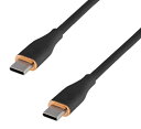 Digio2 USB Type-C ケーブル やわらかシリコン 絡まりにくい USB PD対応 急速充電 ブラック Z0078(2)