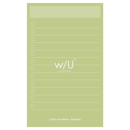 ナカバヤシ W/U (watashi no sobani) ノート付箋 スリム ピスタチオグリーン WU-FSTN-R-G