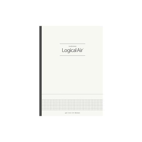 ナカバヤシ ロジカルエアーノート A4/方眼5mm/80枚 アイボリー ノ-A405S-IV
