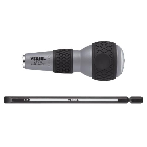 Rakuten - ベッセル(VESSEL) ボールグリップ差替貫通ドライバー -6ビット付 230W-6