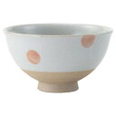 有田焼 ご飯茶碗 直径約11cm 水玉 レッド 日本製 74101