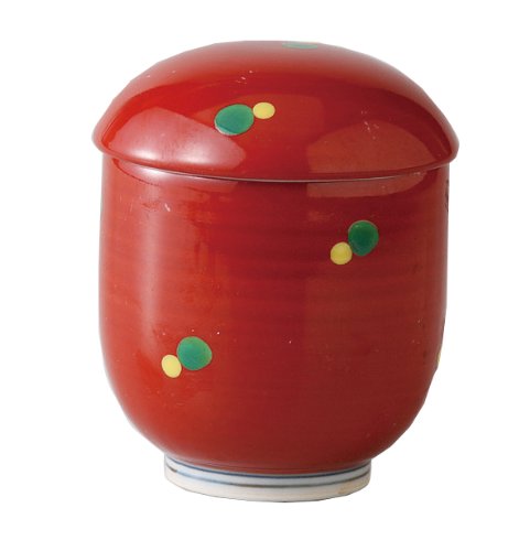 朱巻グリーン水玉 小むし碗 21329