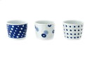 西海陶器(Saikaitoki) 器 そば猪口 蕎麦猪口 カップ お洒落 セット 約径8.5×高6.5cm インディゴブルー そば猪口カップ(3柄組)