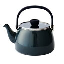 ガラス蓋で中の様子が分かりやすい 広口でお手入れ楽々 ホーロー製 ケトル 2.5L ペインズグレー 富士ホーロー IH ガス火 対応