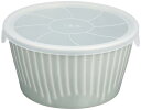 西海陶器(Saikaitoki) 波佐見焼 花ふわり レンジパック ノンラップ 保存容器 中鉢 蓋付き 13.5cm グレー 電子レンジ可 食洗器可 日本製 10147