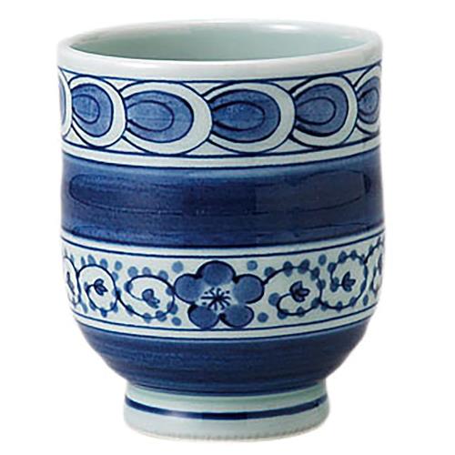 西海陶器(Saikaitoki)有田焼 特大 湯呑 約375ml 唐草梅 日本製 68809