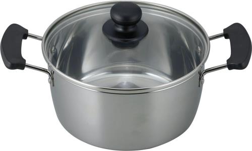 Glass Pots - 和平フレイズ 両手鍋 煮物 カレー シチュー レシード 20cm IH対応 ガラス蓋付 ステンレス製 RR-6889