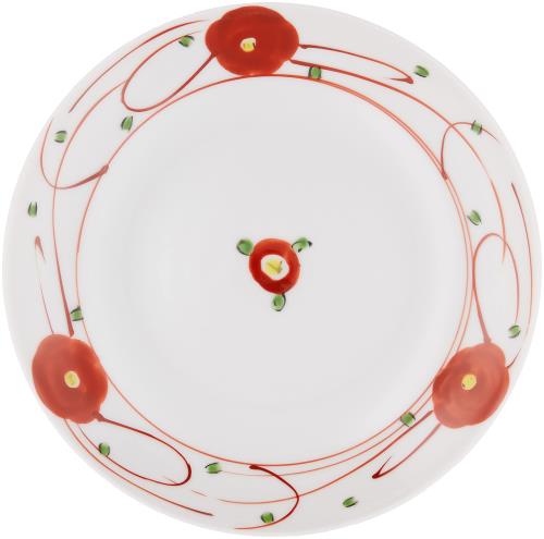 西海陶器(Saikaitoki) 赤絵小花 5号皿 63283