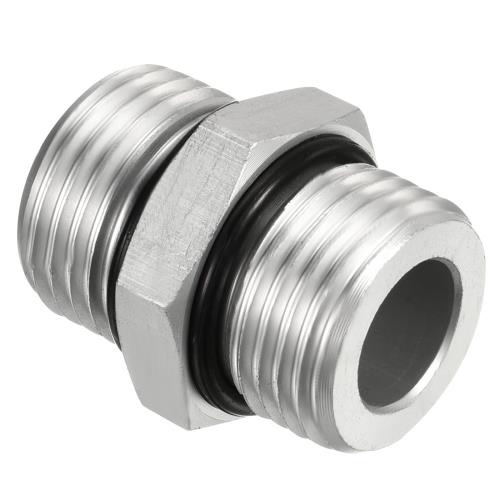 PATIKIL G1/2 x G1/2 オスねじパイプ アダプター継手 六角ニップル管継手 水タンク用 シルバートーン