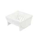 リッチェル キッチン収納 TOTONO(トトノ) 引き出し用 ディッシュスタンドR ミニ ホワイト 日本製 食洗機対応 取っ手付き 使いやすい 便利 抗菌加工 おしゃれ シンプル 皿置き ケース 10009