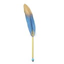 PATIKIL フェザーボールペン 0.5mm ふわふわ ヴィンテージインク 羽ペン 洗練されたメッキロッド 羽ペン 書道 筆記具 署名 ゲスト ウェディングギフト ダークブルー